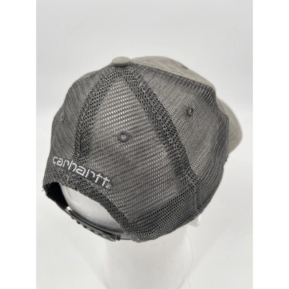 Carhartt Patch Hat Spell Out Script Logo Mesh Snap Back Trucker Baseball Dad Cap